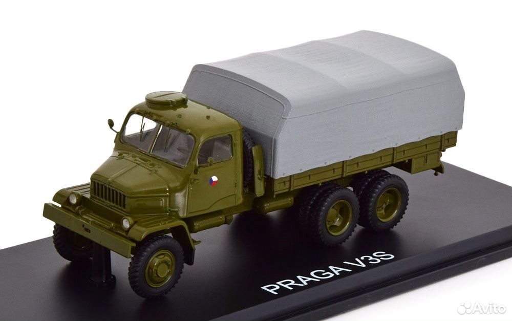 Коллекционная модель Praga V3S 6х6 бортовой грузовик 1965 Olive 1:43