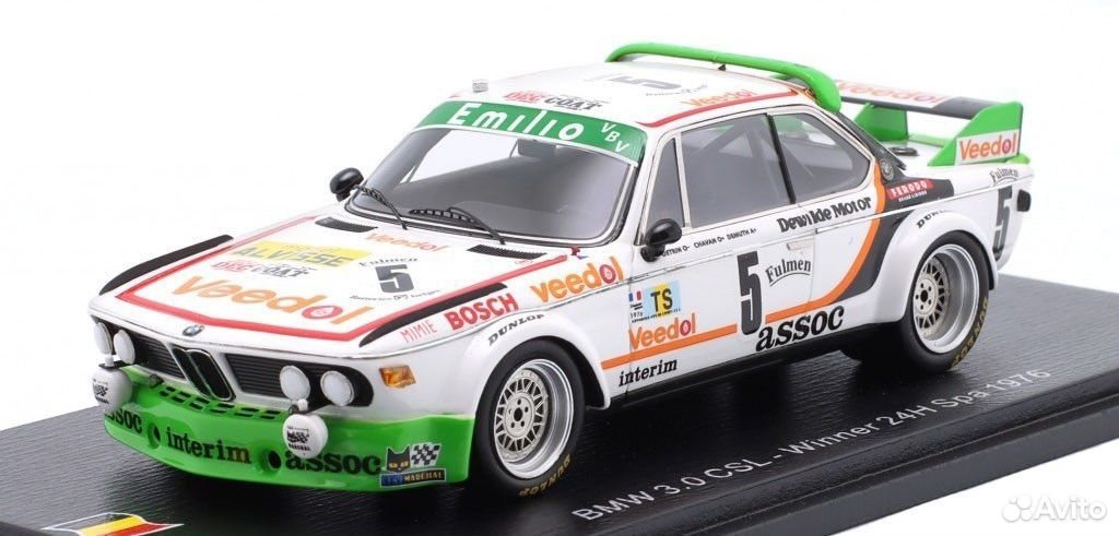 Коллекционная модель BMW 3.0 CSL #5 Winner 24H Spa 1976 1:43