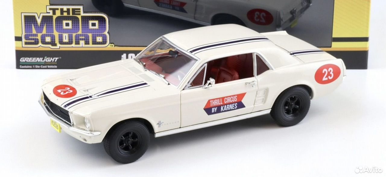 Коллекционная модель Ford Mustang Coupe #23 1967 1:18 GreenLight