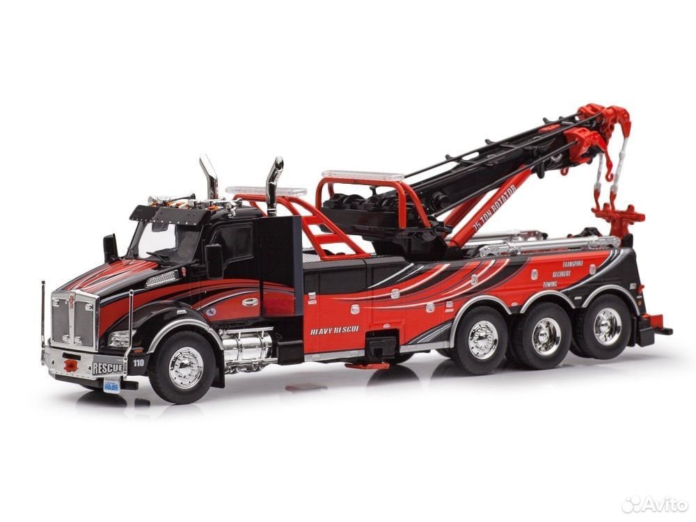 Коллекционная модель эвакуатора Kenworth T880 2018 Red/Black 1:43 IXO
