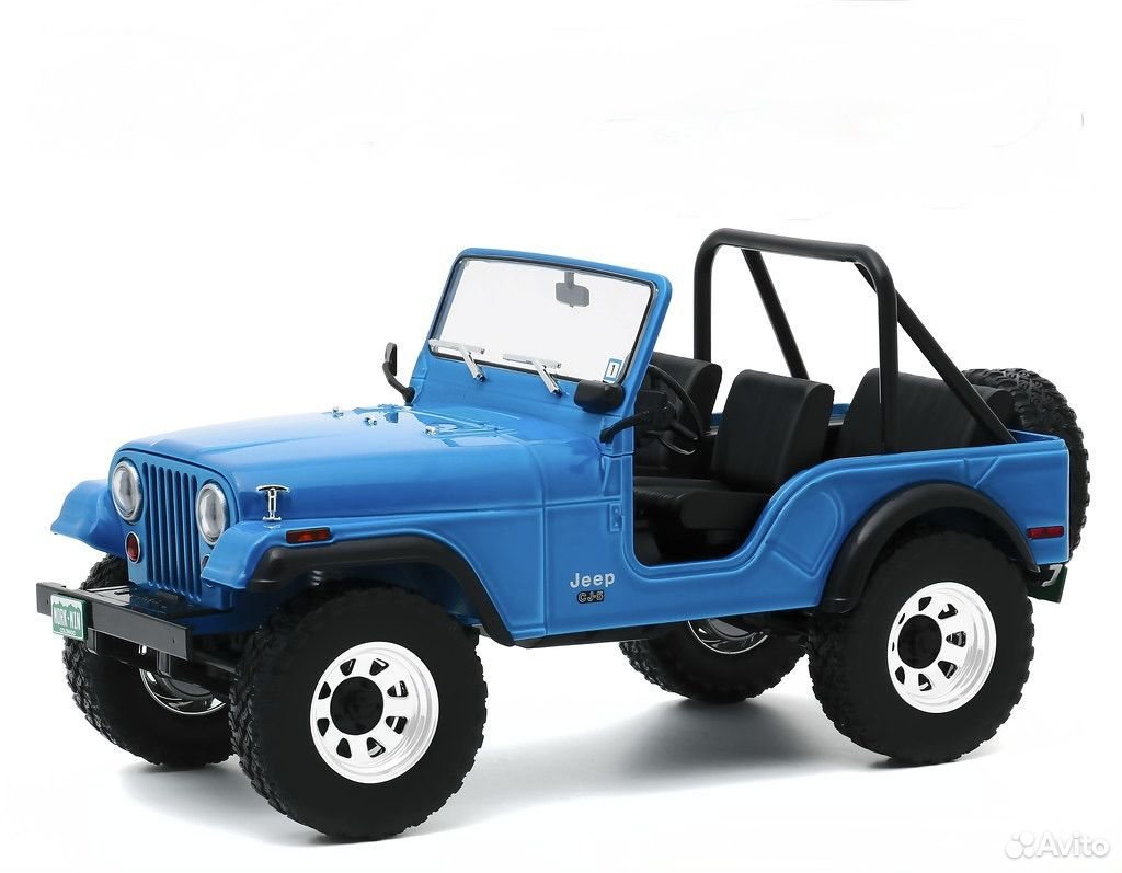Коллекционная модель Jeep CJ-5 4х4 1972 Blue 1:18 GreenLight
