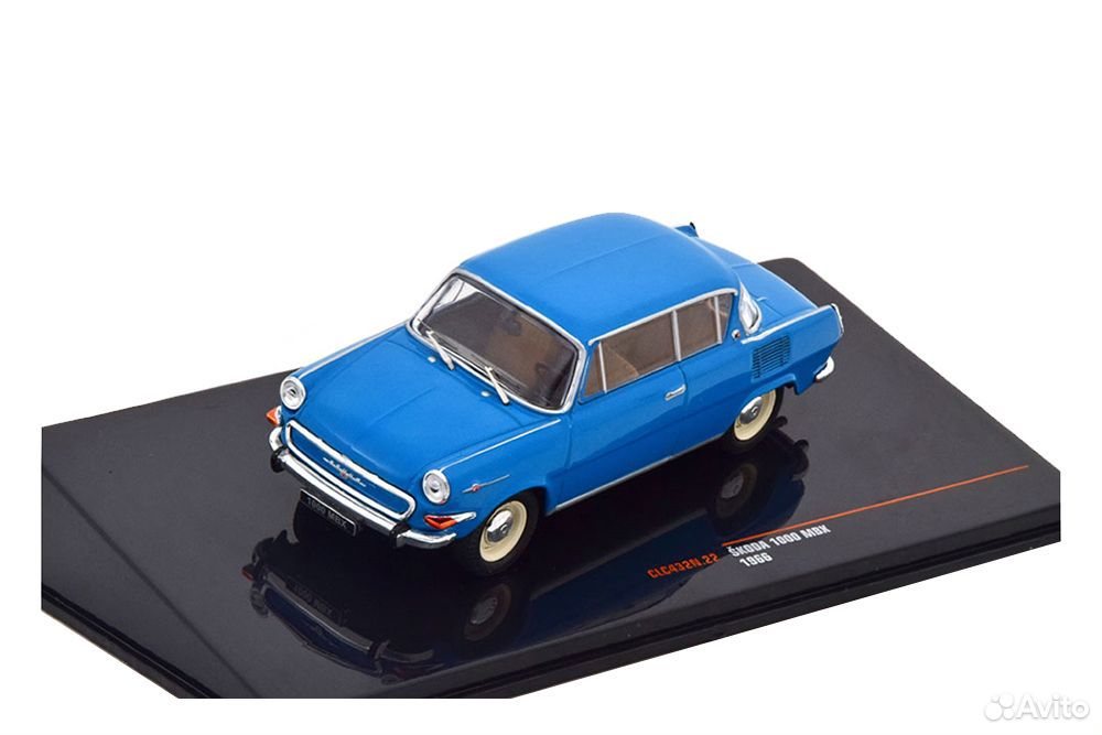 Коллекционная модель Skoda 1000 MBX Coupe 1966 Blue 1:43 IXO