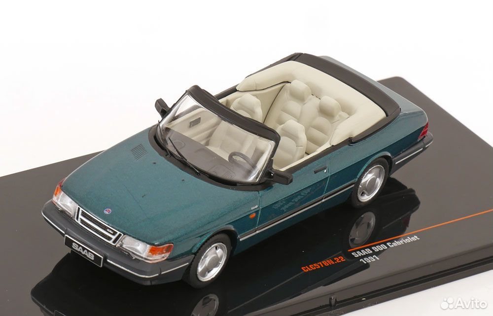 Коллекционная модель Saab 900 Cabriolet 1991 Green Metallic 1:43