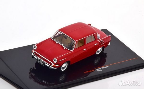 Коллекционная модель Skoda 1000 MB 1968 Dark Red 1:43 IXO
