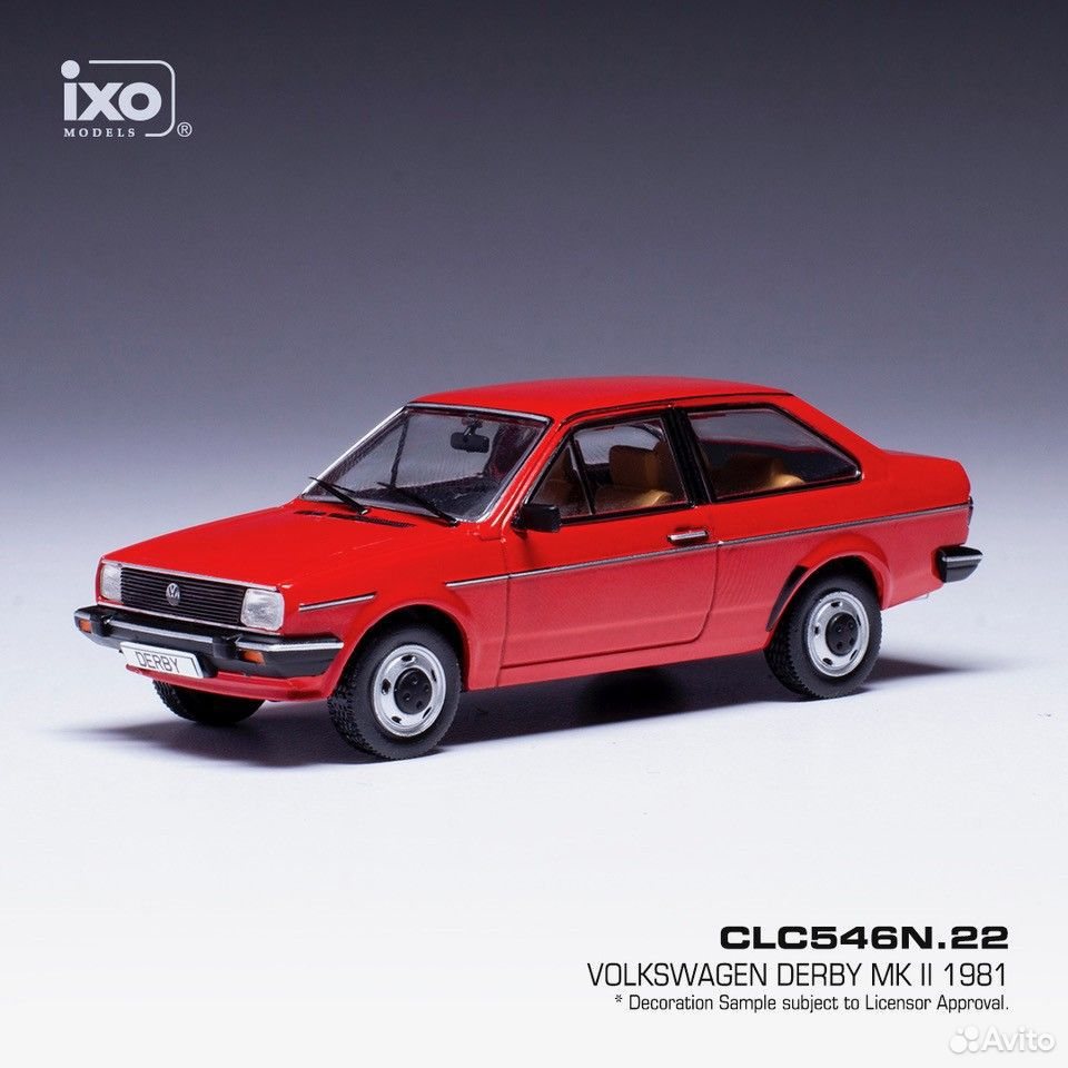 Коллекционная модель VW Derby MK II 1981 Red 1:43 IXO