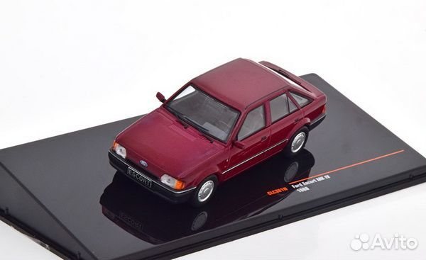 Коллекционная модель Ford Escort mkiv 1988 Metallic Dark Red 1:43