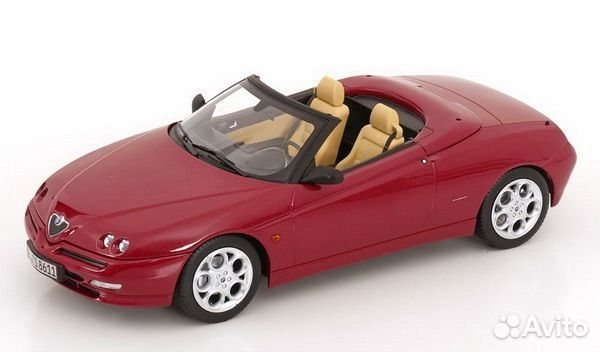 Коллекционная модель Alfa Romeo Spider 1999 Proteo Red Metallic 1:18