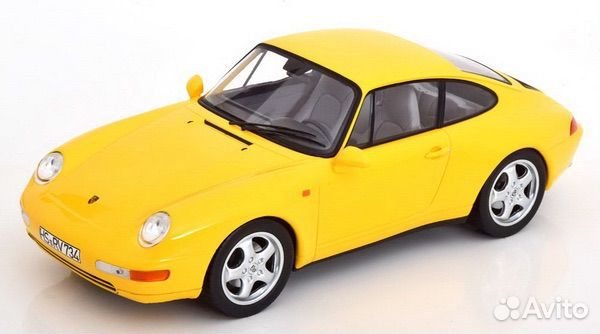 Коллекционная модель Porsche 911 Carrera (993) 1994 Yellow 1:18