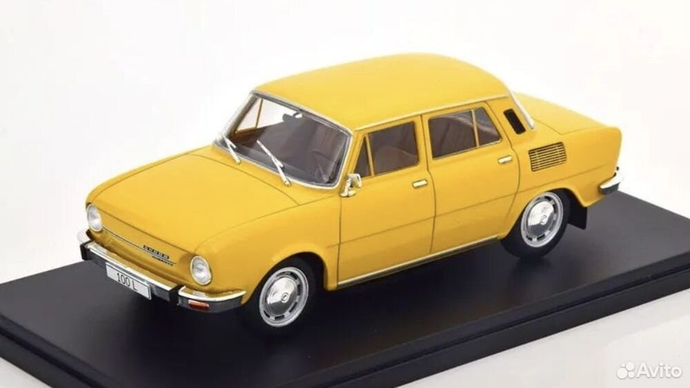 Коллекционная модель Skoda 100L 1974 Yellow 1:24 WhiteBox