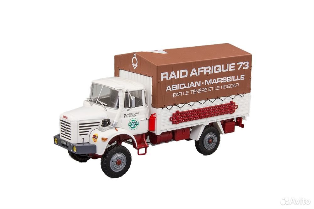 Коллекционная модель Berliet L64 4x4 #4 Raid Afrique 73 1973 White 1:43