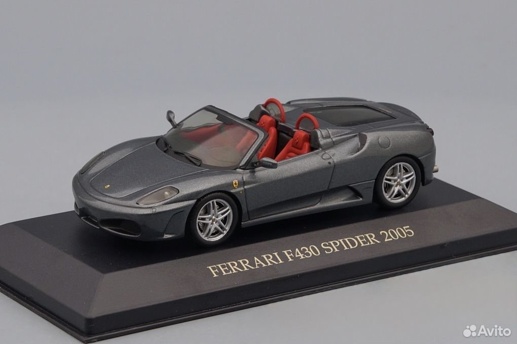 Коллекционная модель Ferrari F430 Spider 2005 Grey 1:43 Altaya