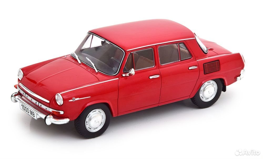 Коллекционная модель Skoda 1000 MB 1969 Red 1:24 WhiteBox