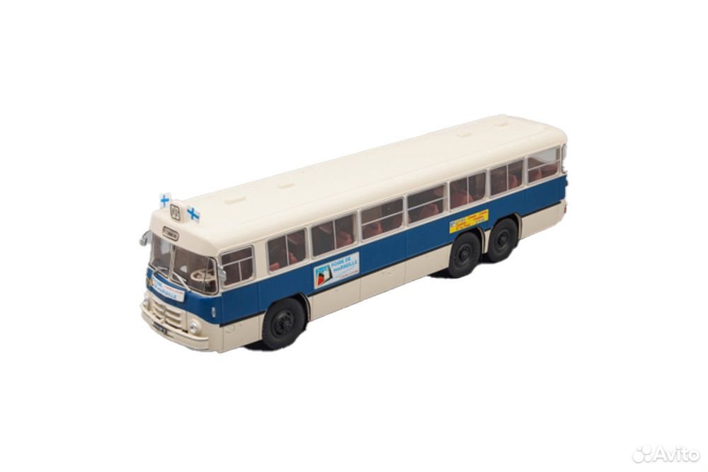 Коллекционная модель автобуса Berliet PBR10 1954 White/Blue 1:43 Altaya