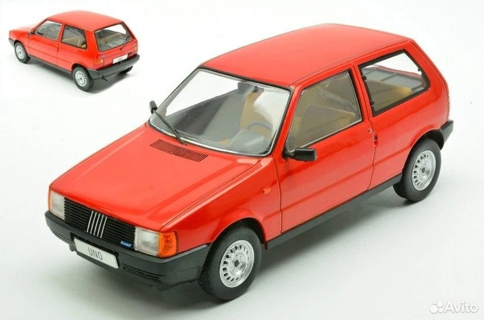 Коллекционная модель Fiat Uno 45 1983 Red 1:24 WhiteBox