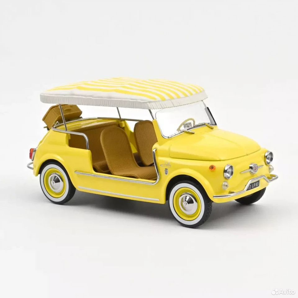 Коллекционная модель Fiat 500 Jolly 1965 Yellow 1:18 Norev