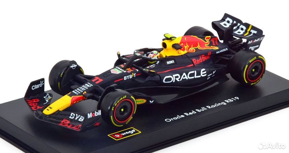 Коллекционная модель RED Bull RB19 #11 c фигуркой пилота 1:43