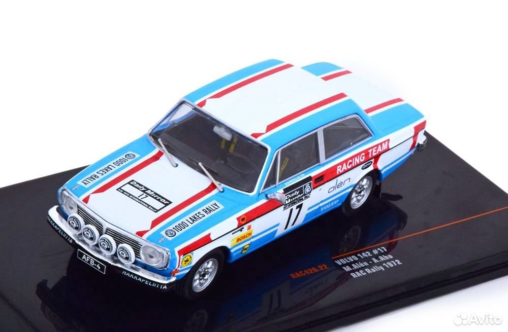 Коллекционная модель Volvo 142 #17 RAC Rally 1972 Alen/Aho 1:43