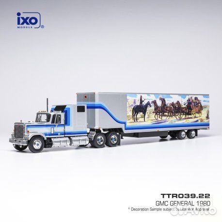Коллекционная модель GMC General с полуприцепом 1980 White/Blue 1:43