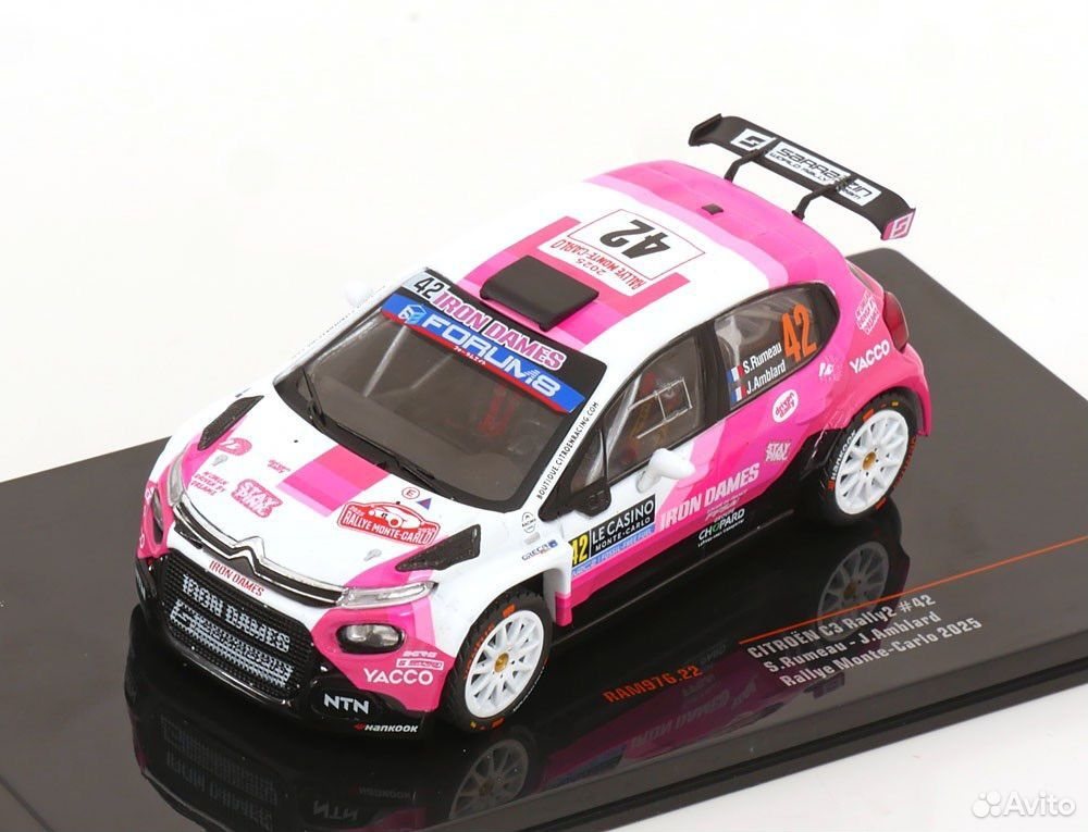 Коллекционная модель Citroen C3 Rally2 #42 2025 1:43 IXO