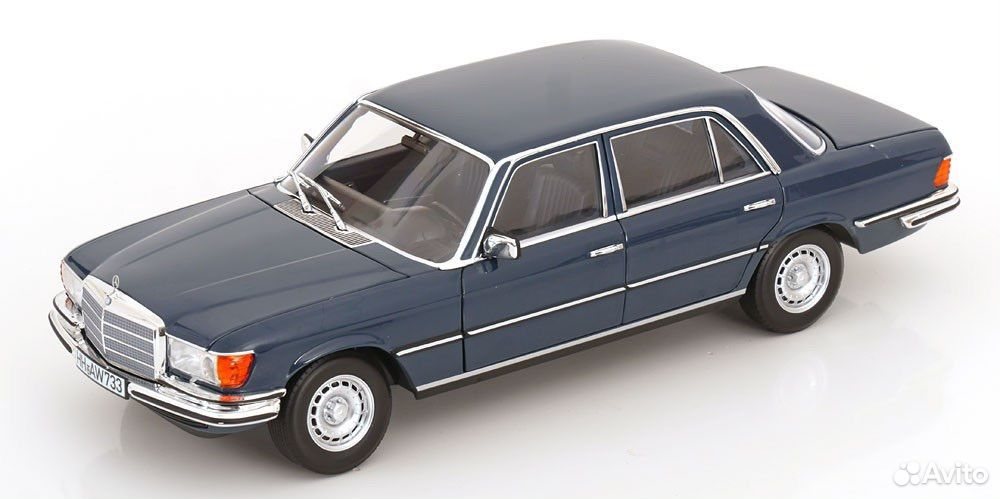 Коллекционная модель Mercedes-Benz 350 SEL (W116) 1979 Hansa Blue 1:18