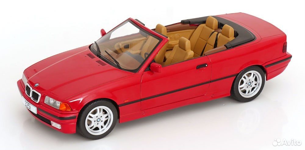 Коллекционная модель BMW 325i Cabriolet (E36) 1996 Red 1:18 MCG