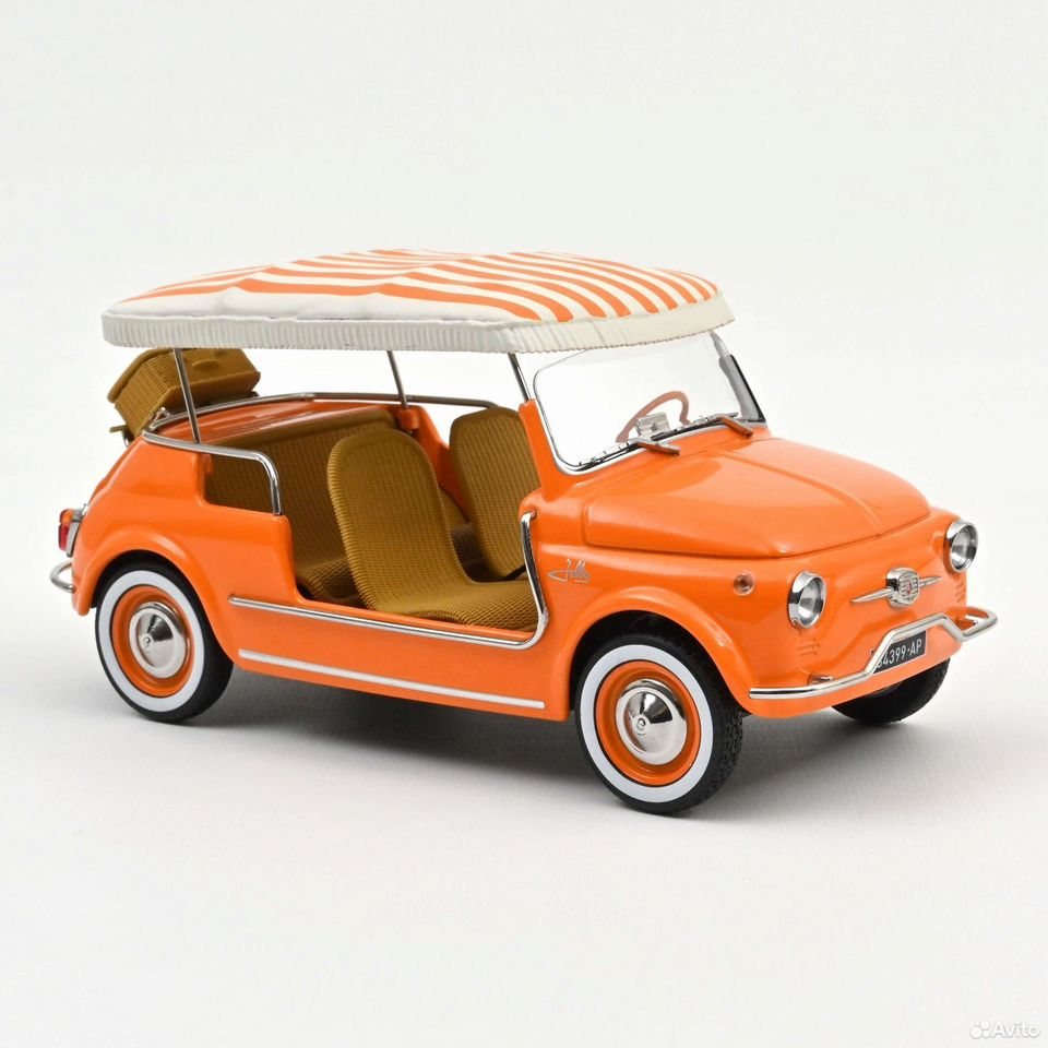 Коллекционная модель Fiat 500 Jolly 1965 Orange 1:18 Norev
