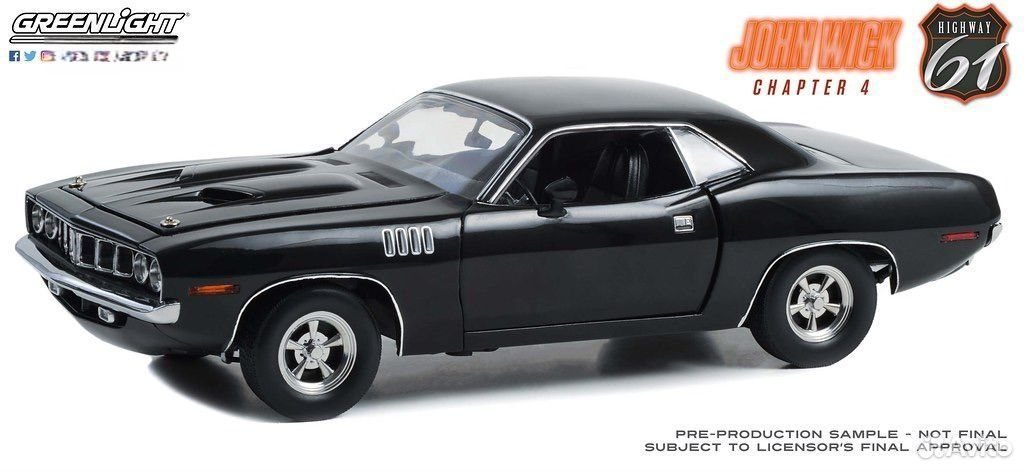 Коллекционная модель Plymouth 'Cuda 1971 1:18 GreenLight