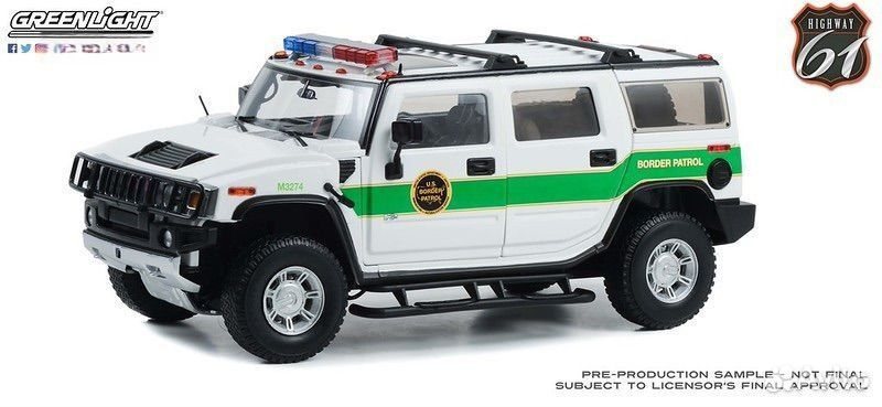 Коллекционная модель Hummer H2 "U.S. Border Patrol" 2003 1:18