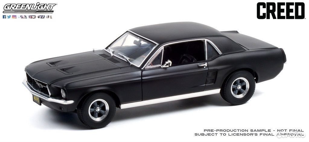 Коллекционная модель Ford Mustang Coupe 1967 Matte Black 1:18