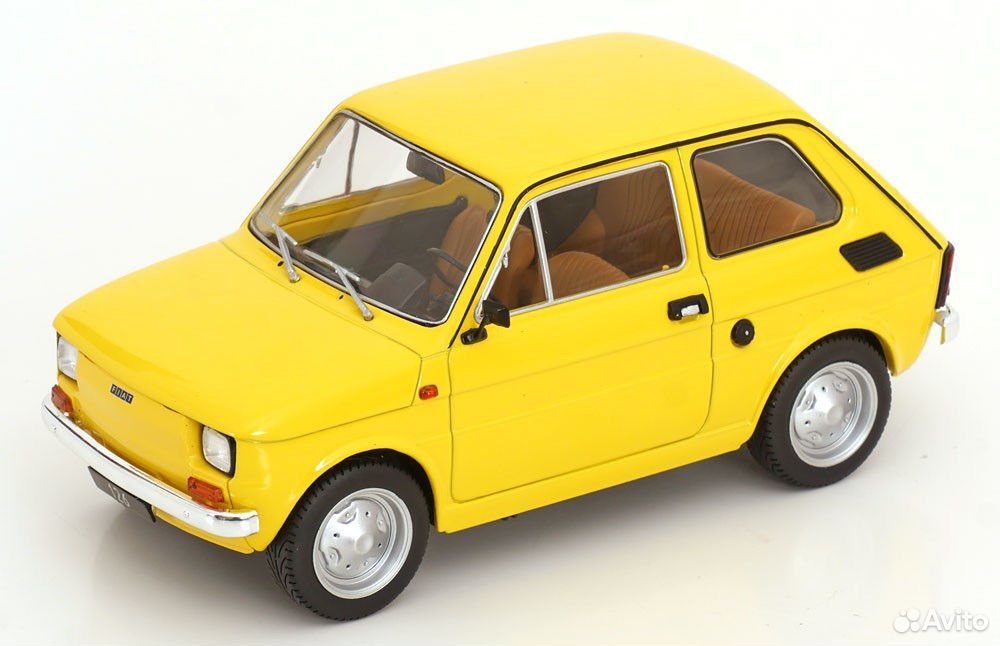 Коллекционная модель Fiat 126 1972 Yellow 1:18 MCG